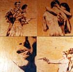 Это имеет вкус. Пирогравюра, 200x200 cm